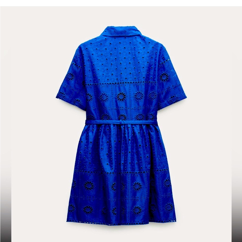 EMBROIDERED EYELET MINI DRESS ZW COLLECTION